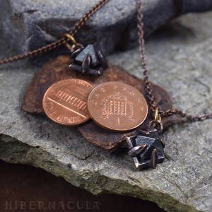 Compass Stone Raw Magnetite Crystal set in Bronze image 5