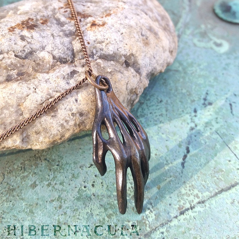 Phantom Hand Handmade Pendant in Bronze or Silver