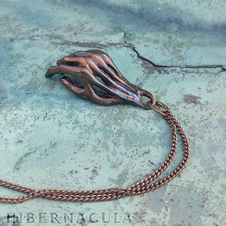 Phantom Hand Handmade Pendant in Bronze or Silver
