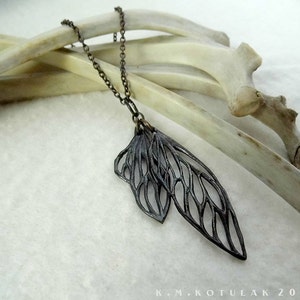 Cicada Wing -- Pendant in Bronze or Silver