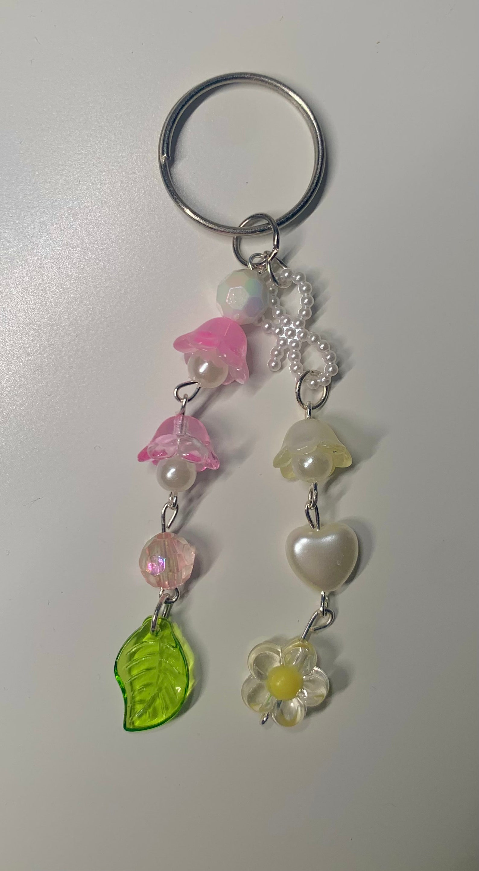 Spring Floral Pink and Yellow Keychain/bag Charm Girly, Fairycore ...