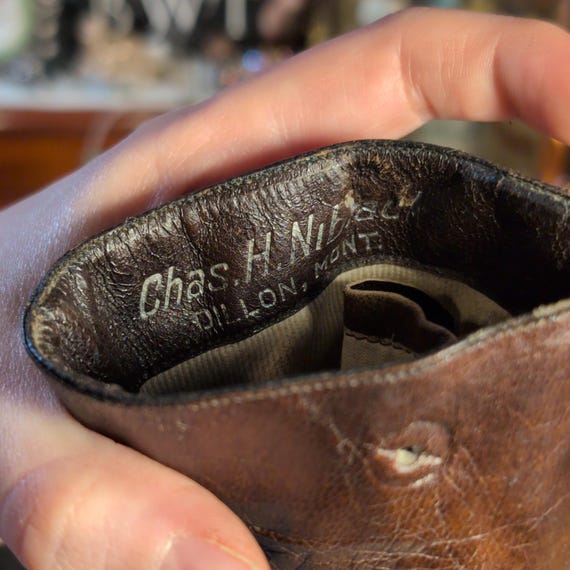 Antique Victorian Era Boots Restored Leather Shoes Laced up