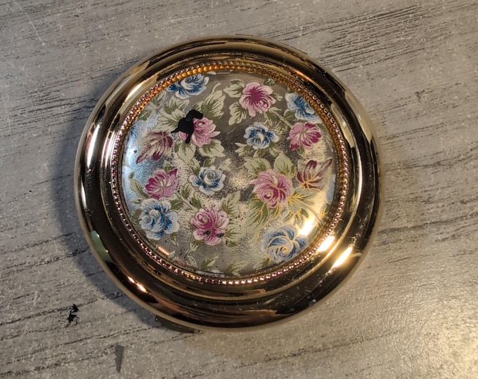 Vintage Refillable Powder Compact Vintage Makeup Compact With Puff and ...