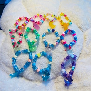 Summer Axolotl Kandi Bracelet Singles