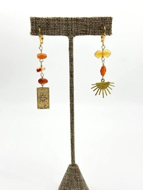 Sun Tarot Mismatched Earrings