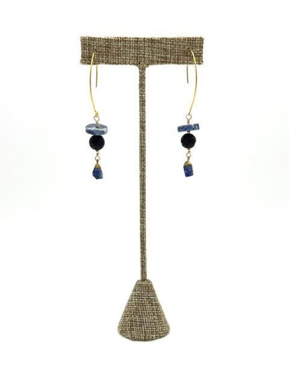 Lapis and Sodalite Dangle Earrings