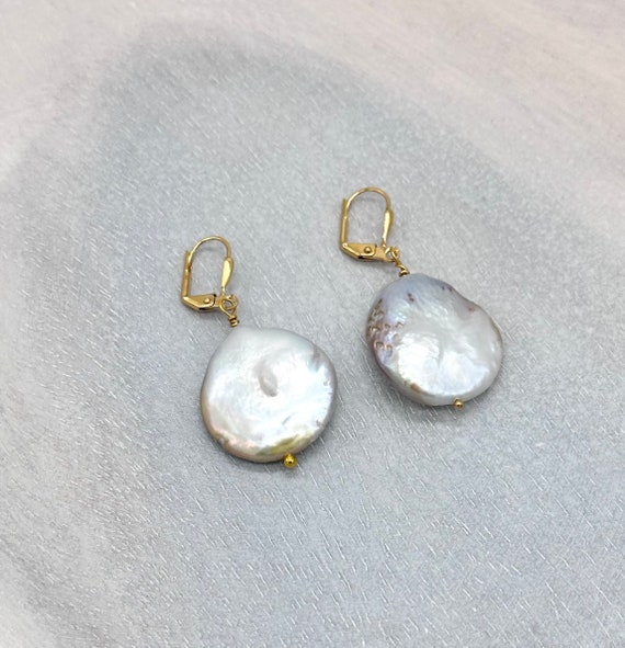 Pearl Coin Earrings