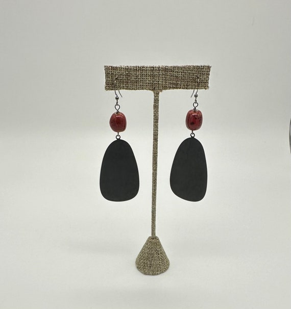 Black Metal Statement Earrings