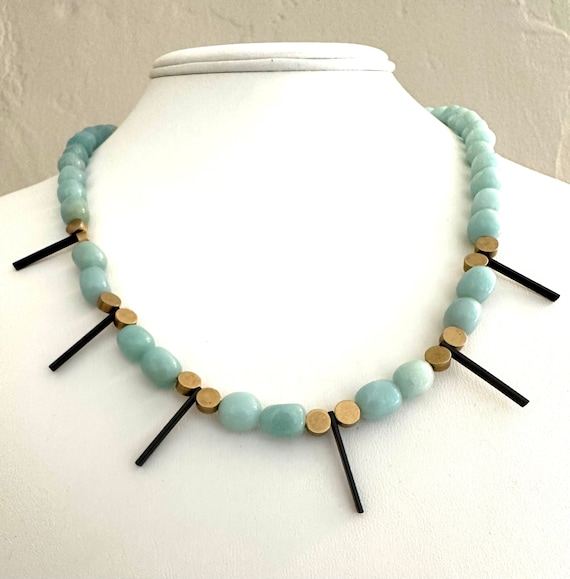 Amazonite & Spike Necklace