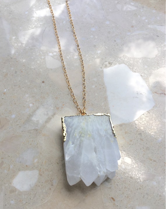 druzy quartz jewelry