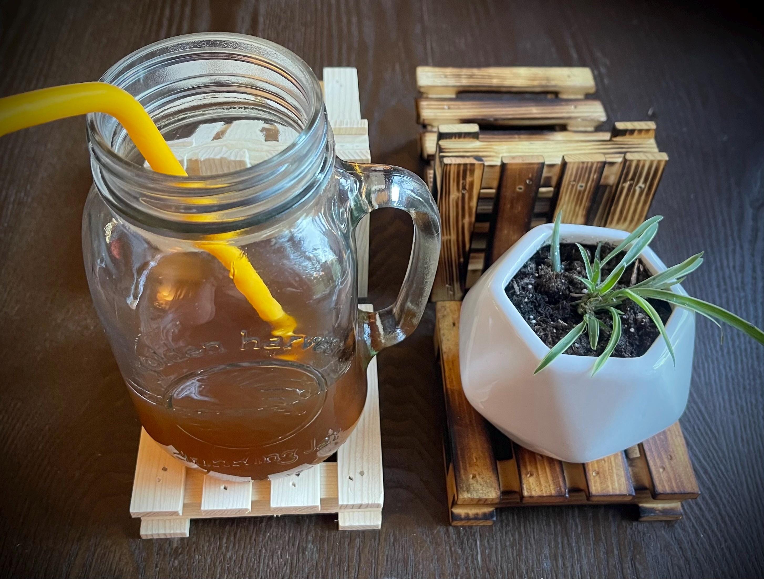 Palett Riser Handmade Mini Pallet Coasters – Rustic Wood Plant Riser - Etsy