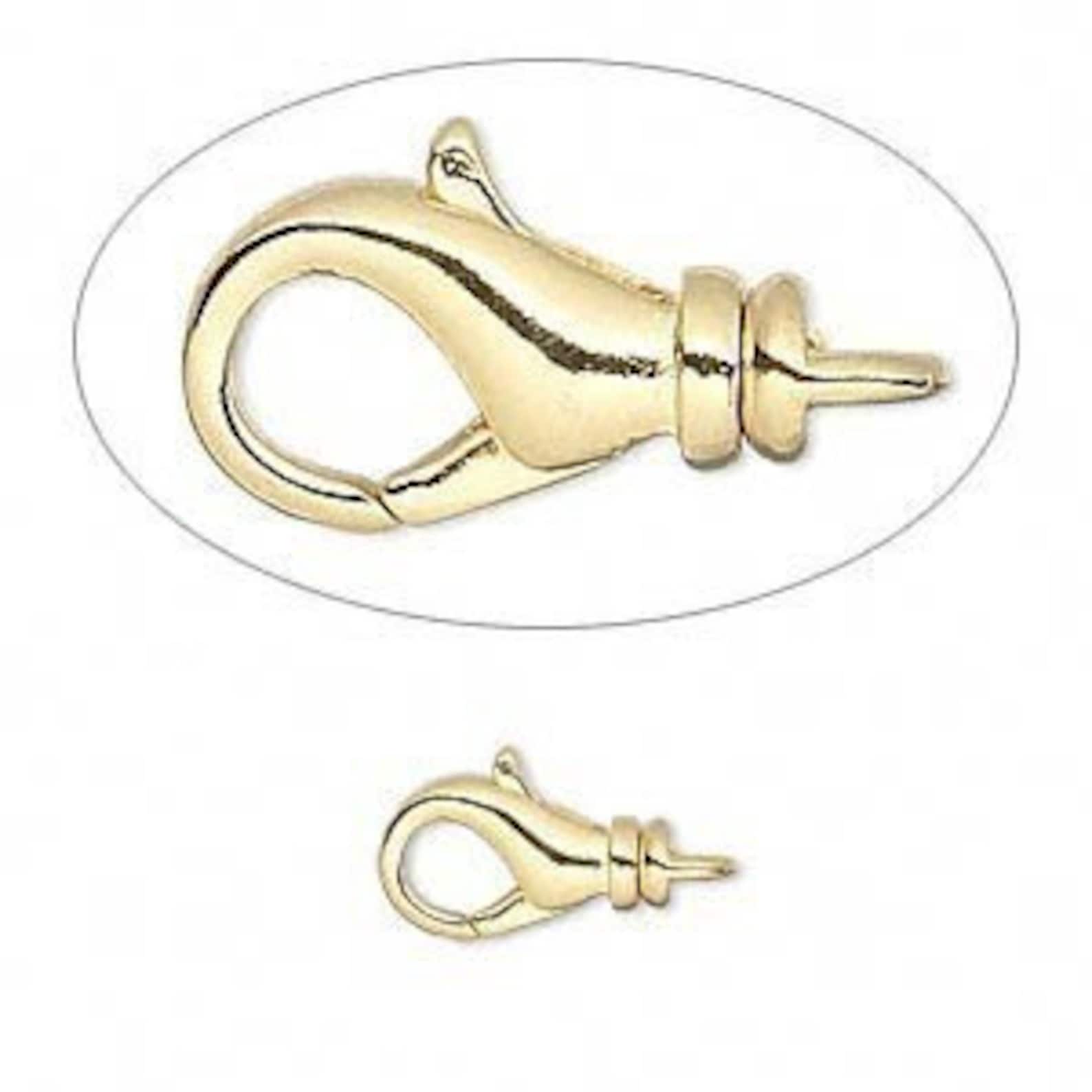 10 Goldplated SWIVEL Lobster Spring Clasps Great for Heavy Etsy Norway