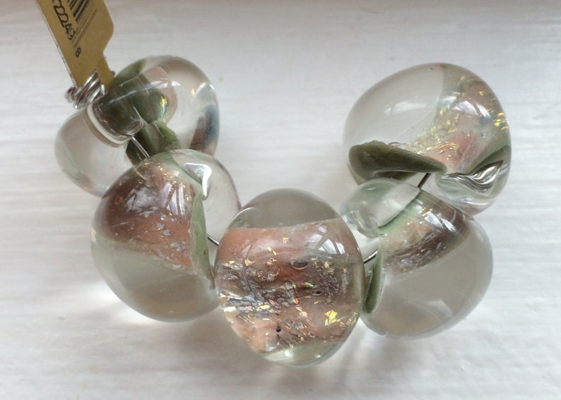 22249 5 Jumbo Teardrop Handmade Lampwork Beads 17 mm