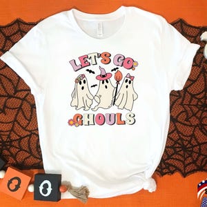 Let’s Go Ghouls Shirt, Retro Ghost Halloween Tee, Spooky Season Shirt, Cute Fall Graphic Tee, Funny Halloween Party Shirt