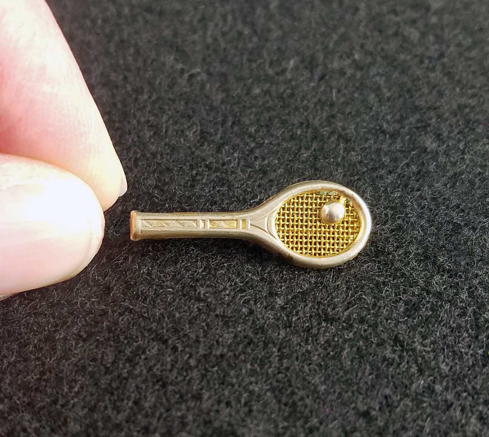 Tiny Tennis Racket Pin Tennis Racket Brooch Tenniscore Etsy