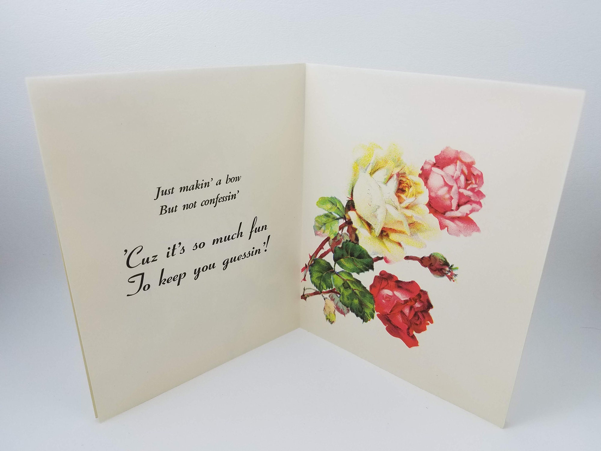 Pair of Vintage Unused Greeting Cards Secret Pal 1940s NOS Ephemera ...