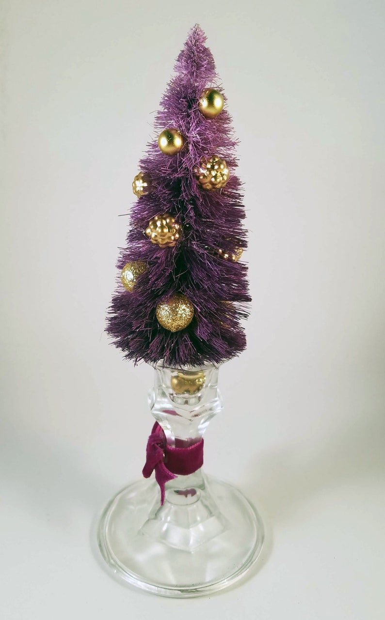 Melrose International Glittered Ombre Bottle Brush Tree (Set of 3) main image 0