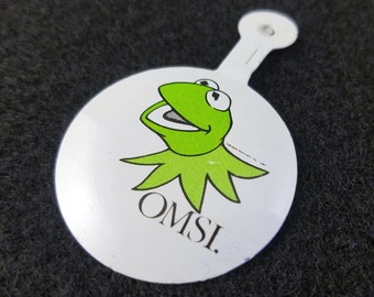 The Art of the Muppets OMSI Show pin Badge - Kermit the Frog - 1985 - Jim Henson Muppets - Portland Oregon -