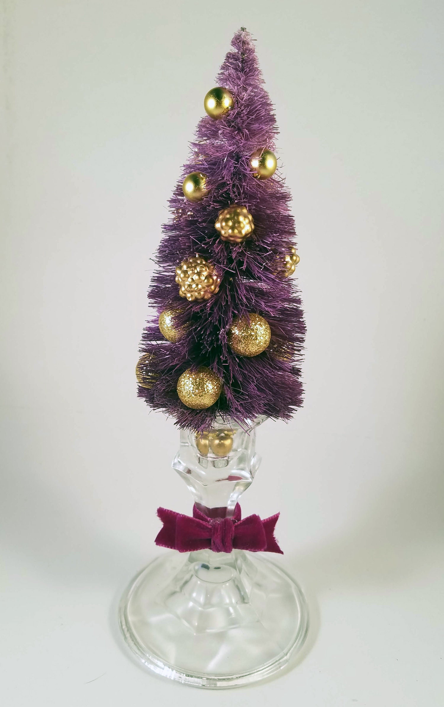 Melrose International Glittered Ombre Bottle Brush Tree (Set of 3)