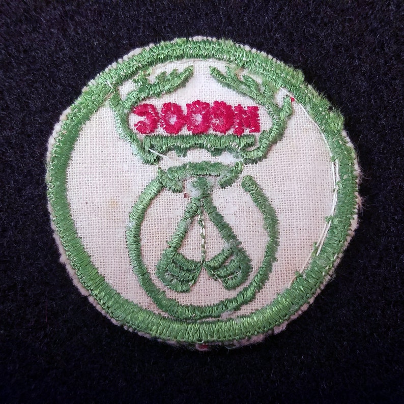 Oregon California -1950s CP Camp Vintage MODOC Area Council Boy Scout Badge 2 Round Patch