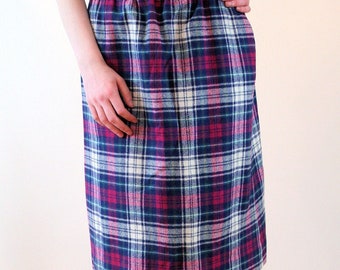 50s Tartan Plaid Skirt M Vintage Gray Red Yellow Crisp Cotton Full Retro 1950s 60s Skater Skirt by tall Over Five Seven Shop Medium Etsy Canada