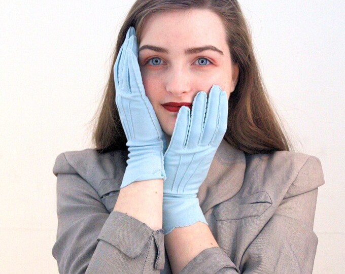 50s Kayser Gloves M Baby Blue Gloves Formal Gloves NOS Etsy