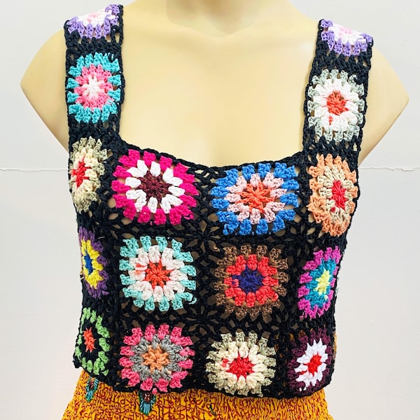 BiBi Granny Square Front Long Sleeve Top main image 1