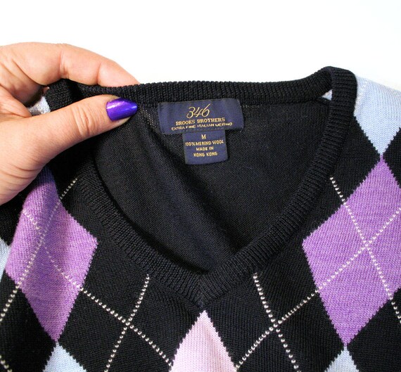 brooks brothers argyle sweater