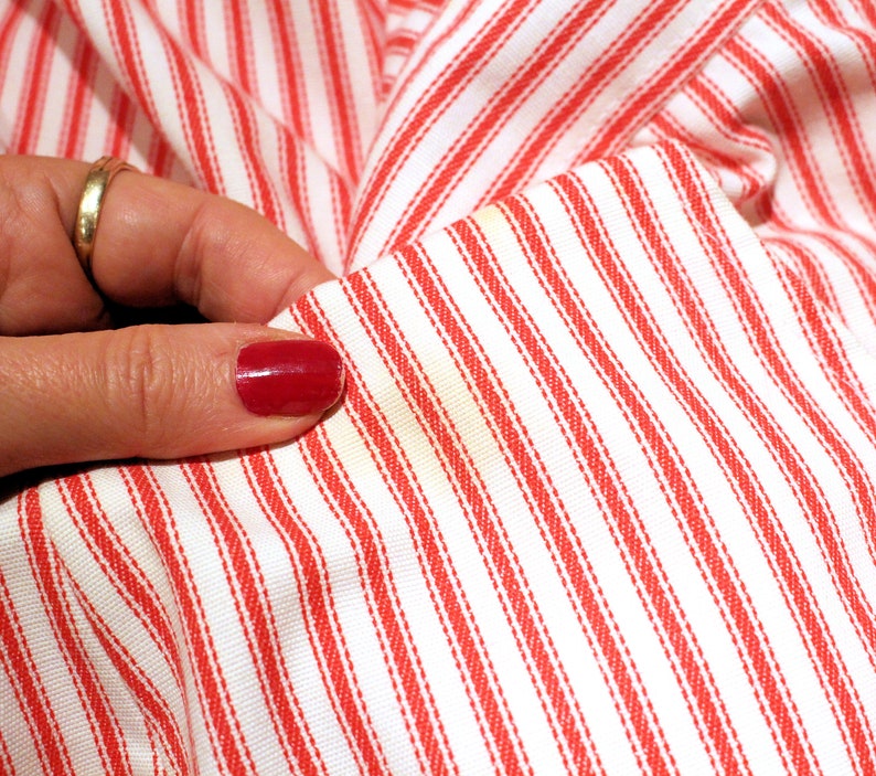 70s Candy Stripe Overalls Dress S Small Red White Vintage Suspenders Sundress