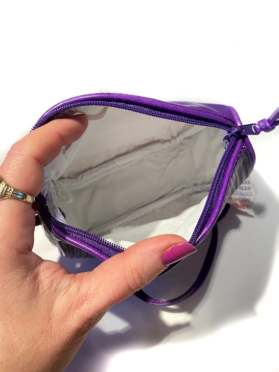90s Purple Shoulder Bag, Vintage Deadstock NWT Vi… - image 8