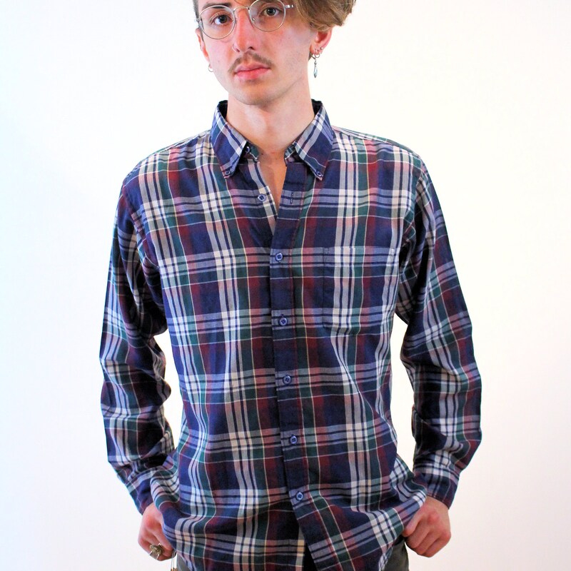Korean Plaid Shirt - Etsy