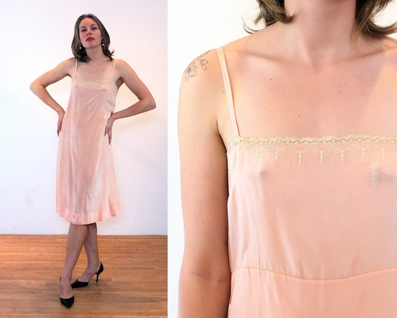 peach slip dress