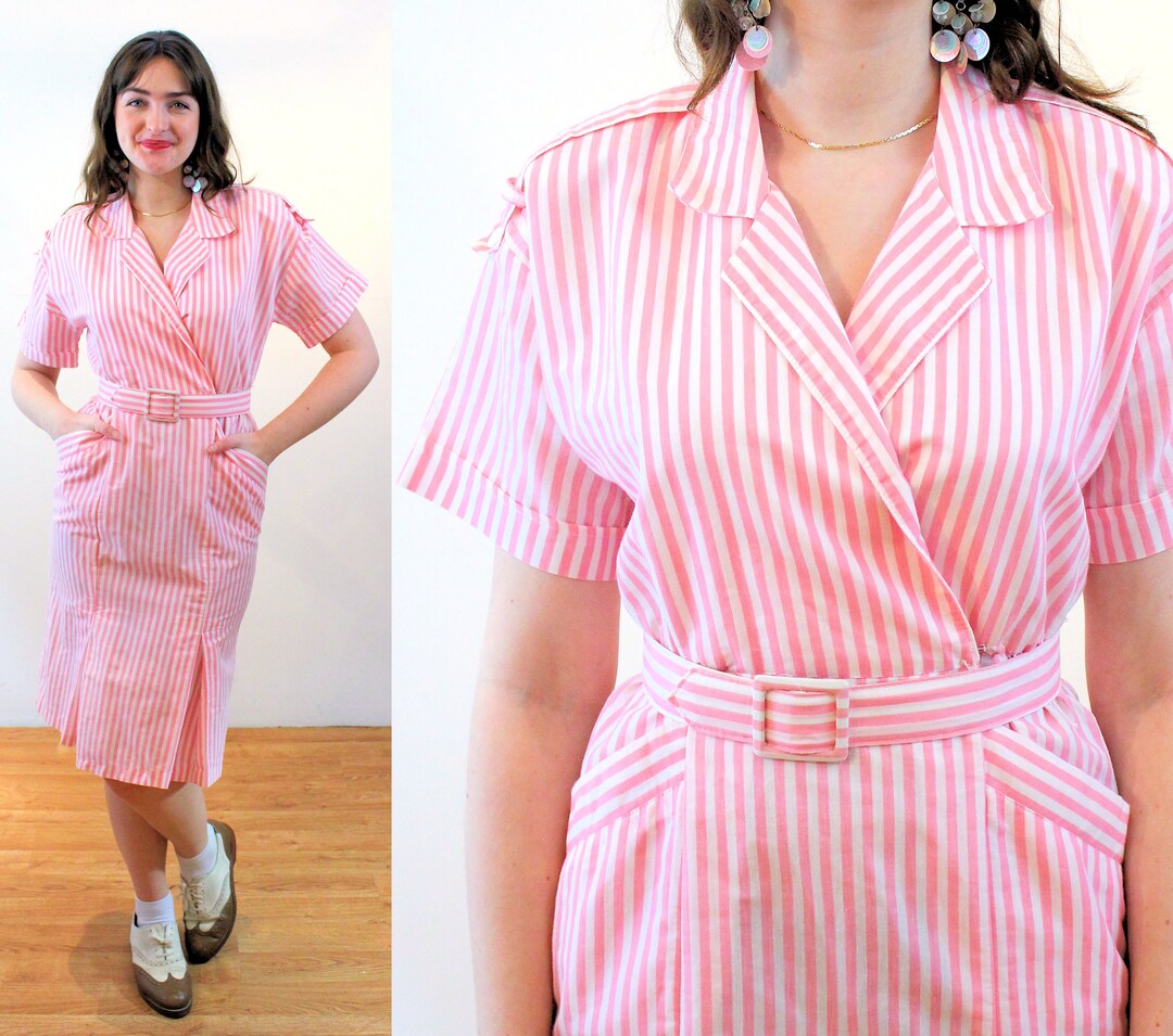 Vintage 80's pink jumper dress L Gitano main image 0