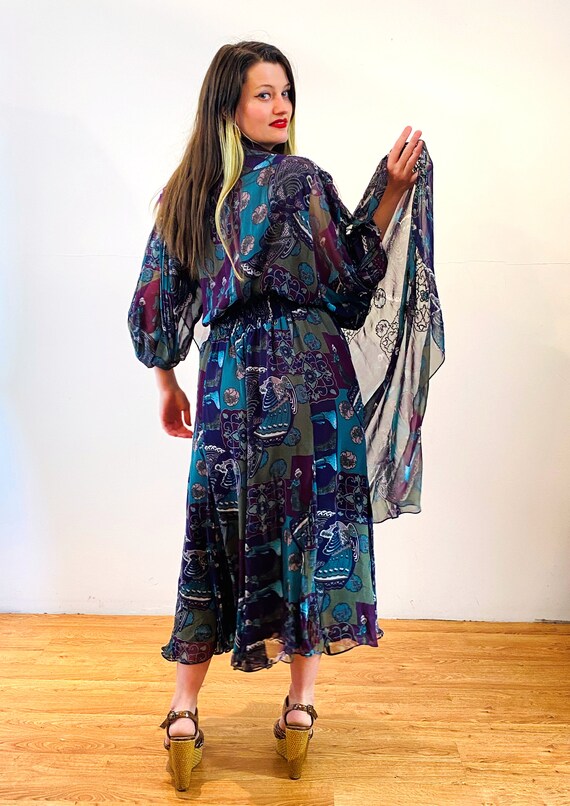 sachin and babi light blue dress Antonella abstract-night chiffon maxi dress | Rails | Long Dresses & Maxi  Dresses For Women