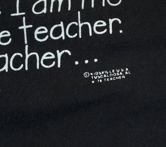 70s Teacher Apple T-Shirt L XL, Vintage Black Red… - image 6