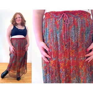Sheer top indian skirt
