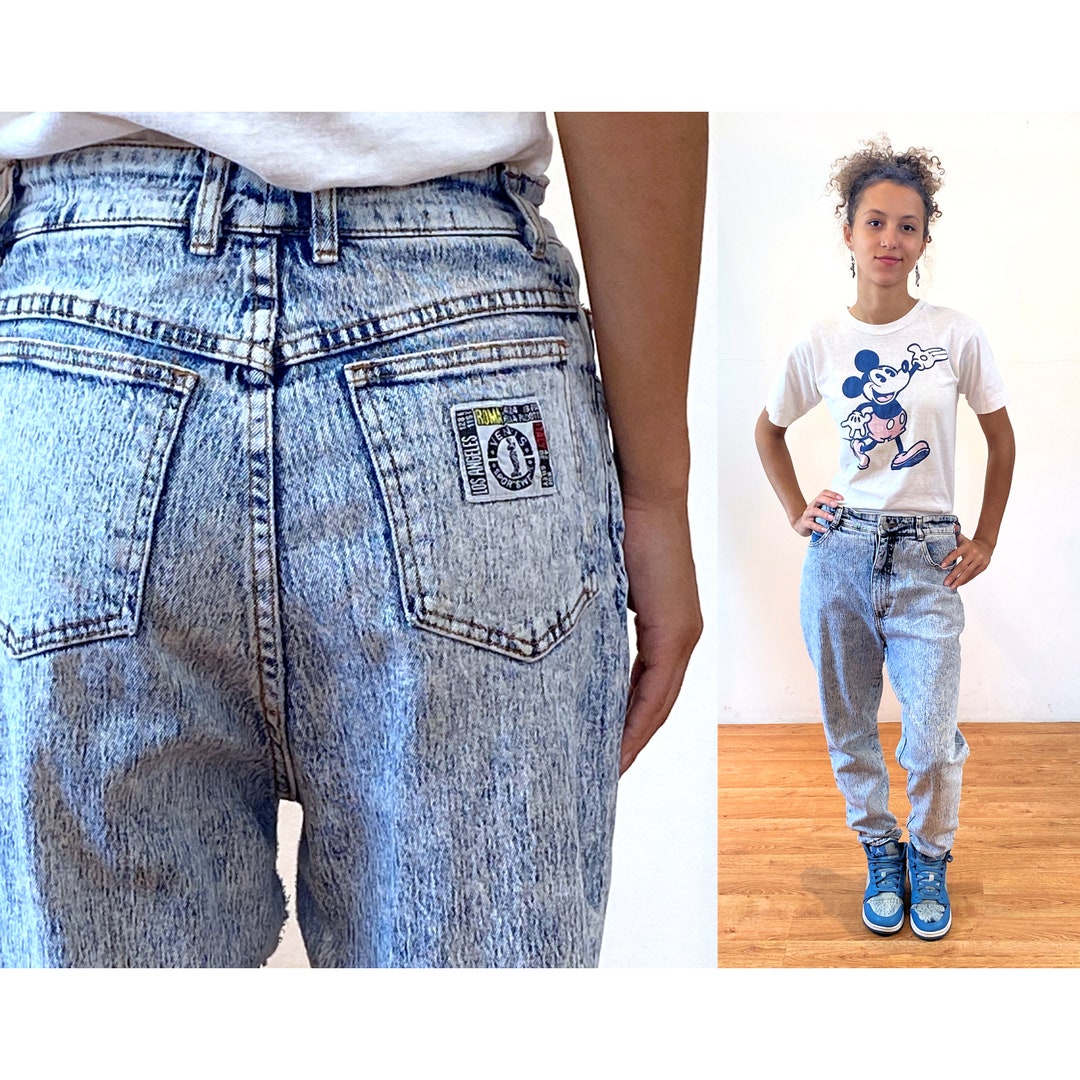 90s Venus Sportswear Jeans 26 X 26 Vintage Acid Washed Retro Etsy
