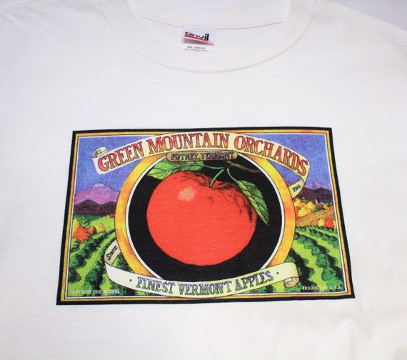 90s Green Mountain Orchards T-Shirt L, Vintage Wh… - image 5