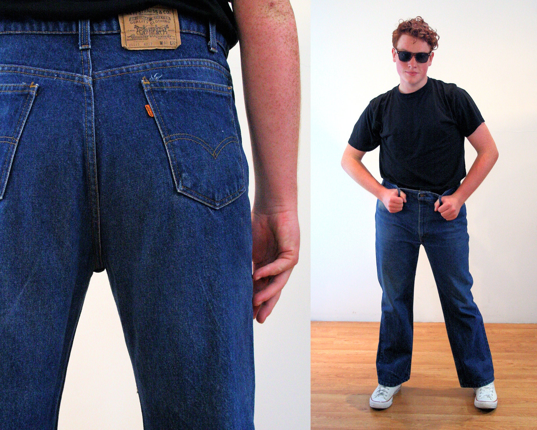 Isla Stewart lila Letrista 80s Levi's Blue Jeans 40 X 30 XXL Vintage Unisex Orange - Etsy