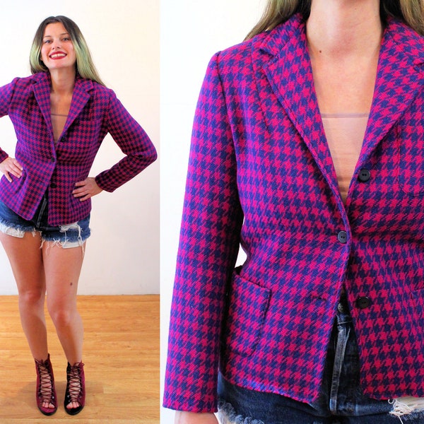 Hot Pink Houndstooth Etsy