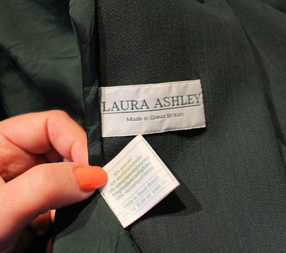 90s Laura Ashley Jacket M, Vintage Dark Green Cla… - image 6