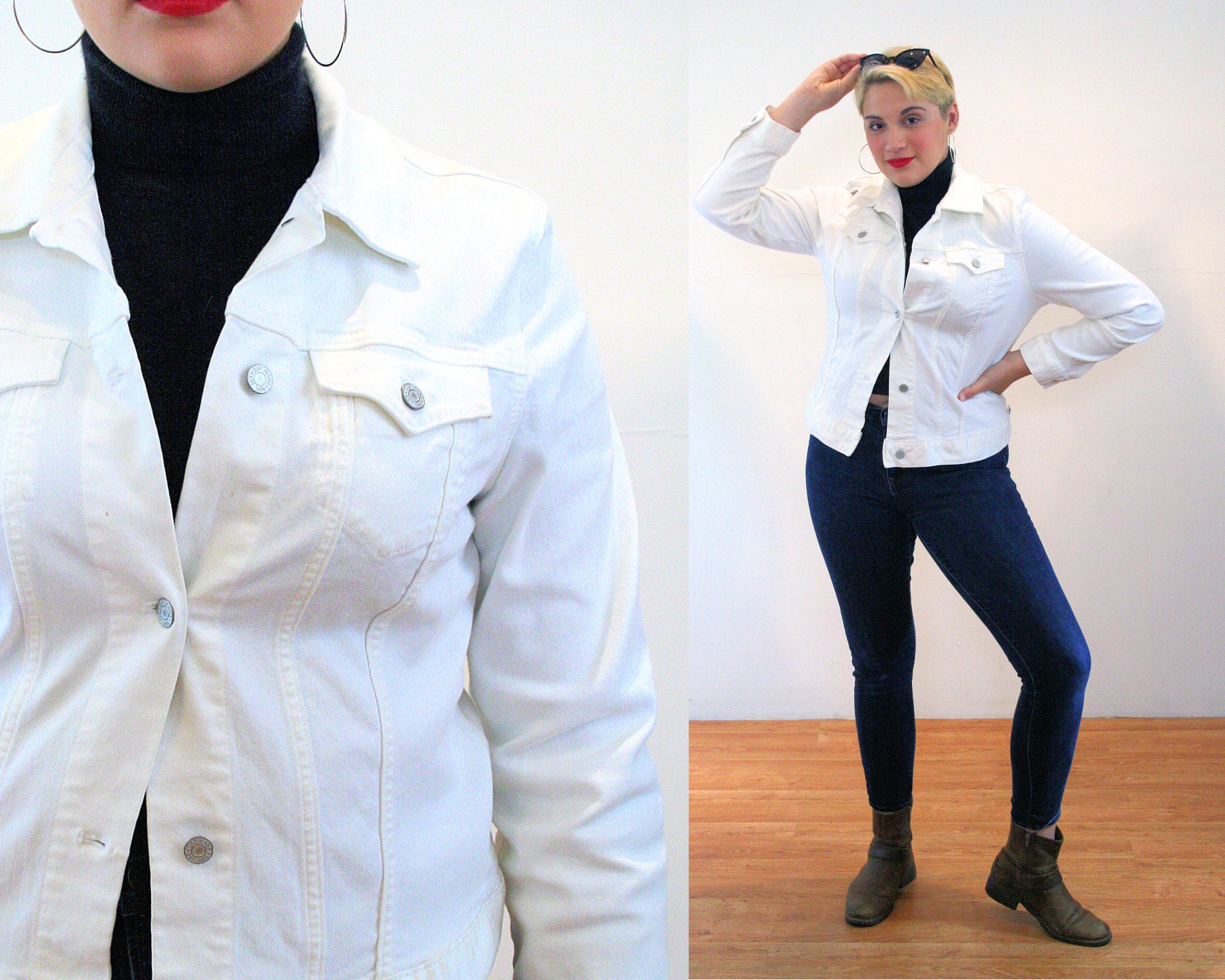 Jean Jacket XL Vintage Stretch Denim 