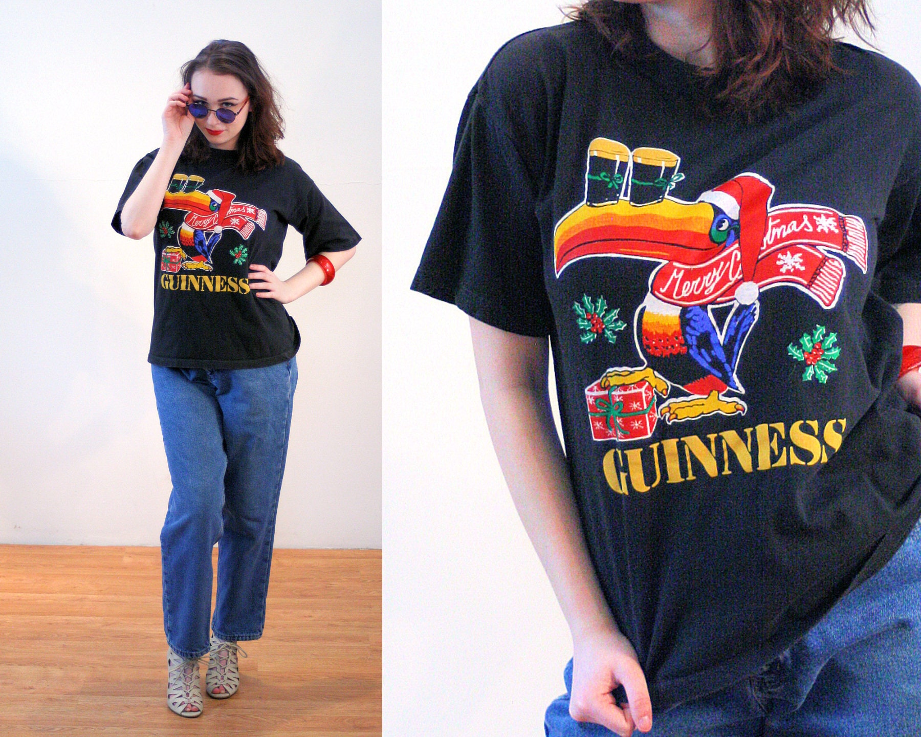 80s Guinness Toucan T-shirt M Vintage 