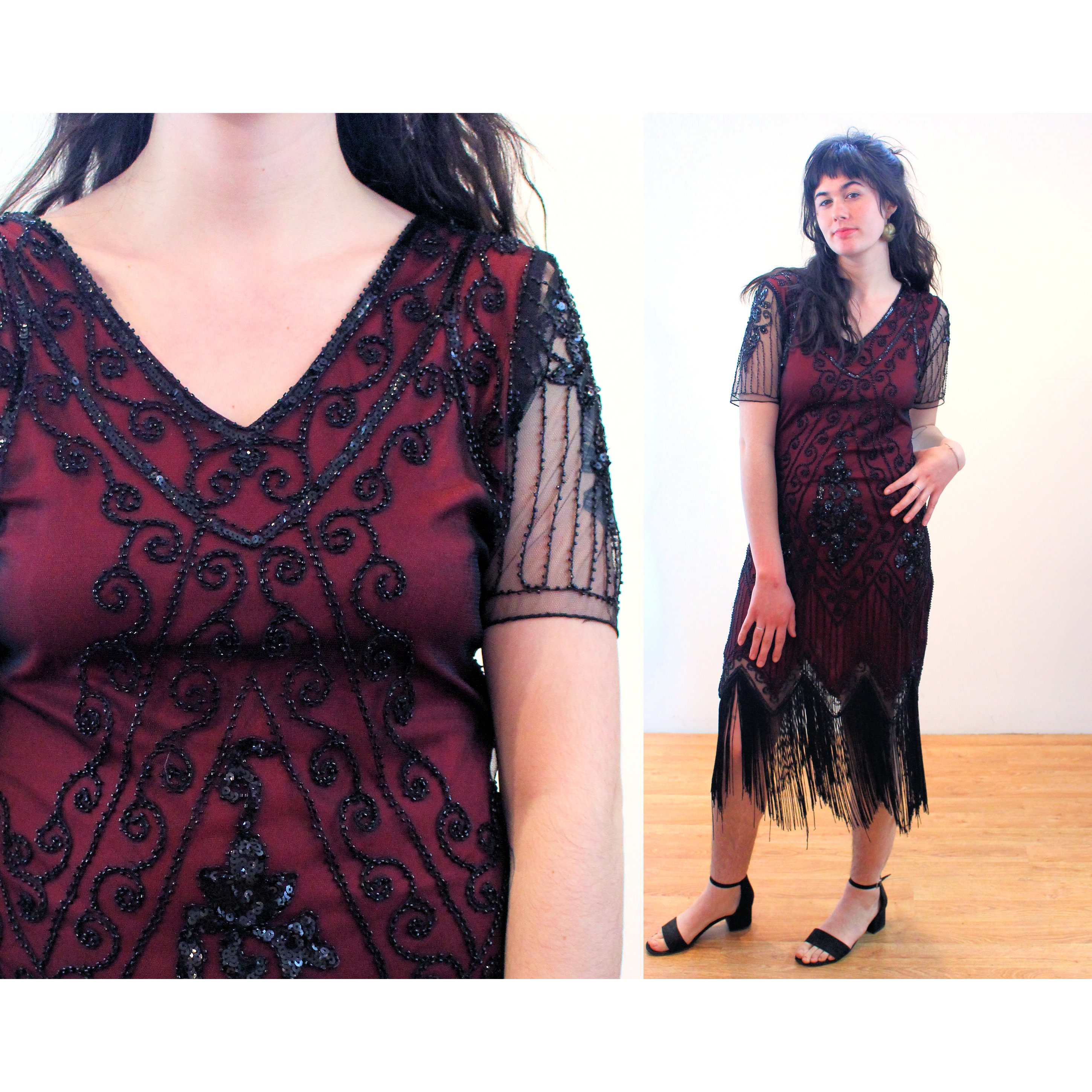 Lace flapper cheap dress