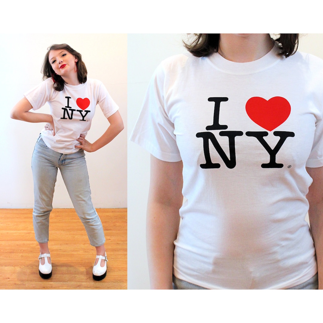 80s I Love New York T shirt XS Vintage White Red I Heart NY Cotton 80s-i-love-new-york-t-shirt-xs-vintage-white-red-i-heart-ny-cotton