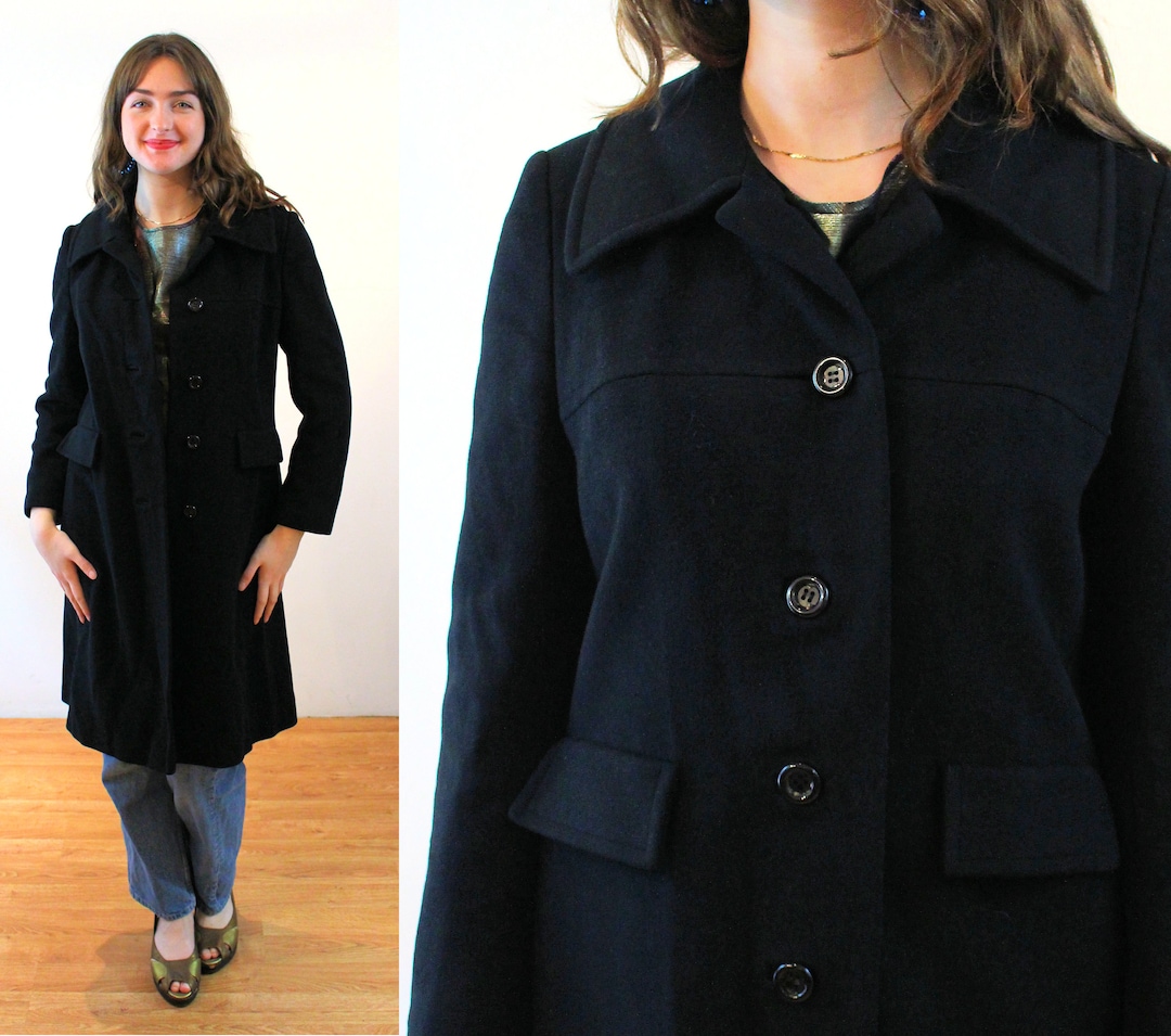 Vintage Pure Cashmere Blazer Coat 12 14 16 main image 1