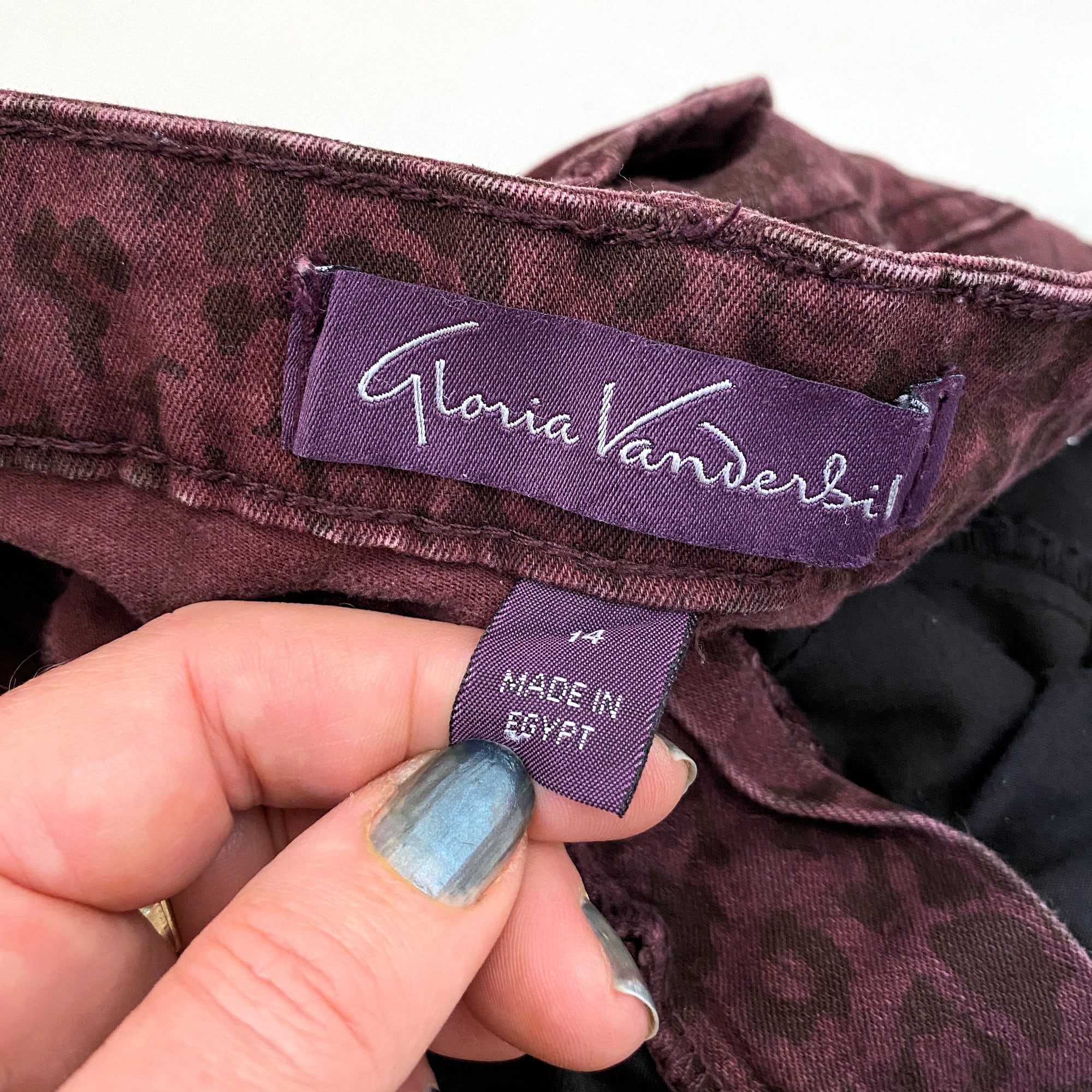 Y2K Red Leopard Print Gloria Vanderbilt Jeans 34 X 28