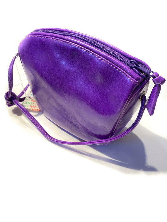 90s Purple Shoulder Bag, Vintage Deadstock NWT Vi… - image 3