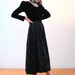 1980s Black Floral Dress by Lanz | XS/S