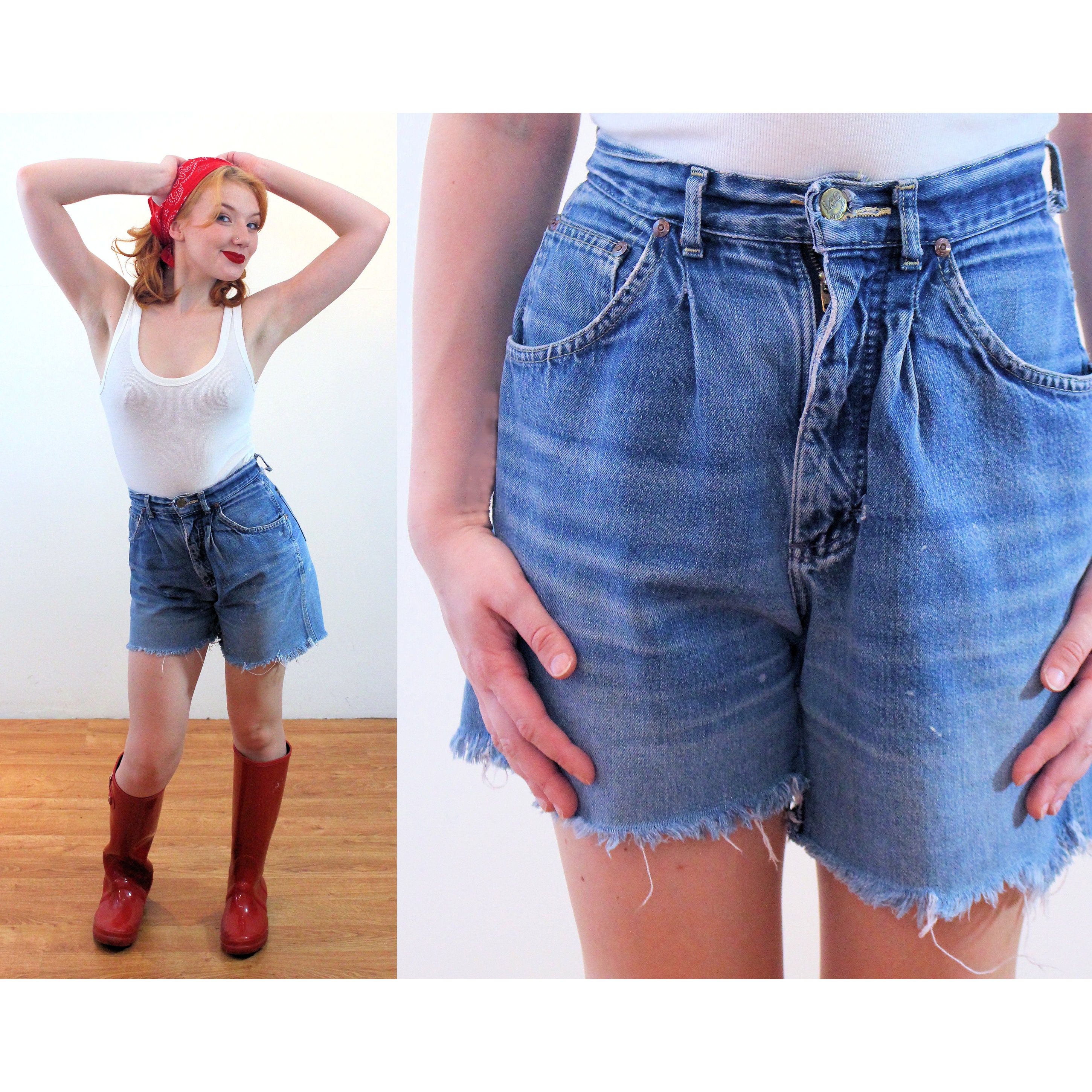 Raw Frayed Hem Cutoff Side Slit Denim Shorts – Style Lust Shop